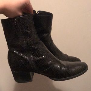 Black ankle boots